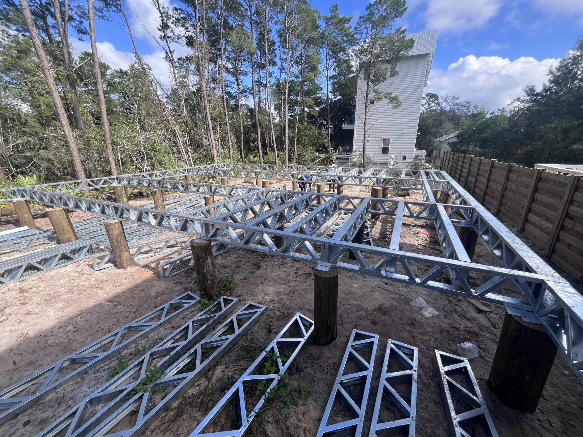 Steel floor joist system on Missouri foundation