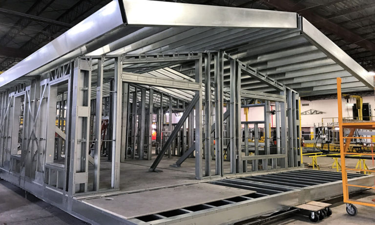 Barndominium factory frame in Missouri